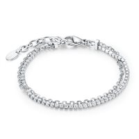 Pulsera Brand Mujer Crystal in Acero Cristallo 14BR021W - 14BR021W